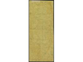 3 Ngr. auf gelb im senkrechten 8er-Block, voll- bis breitrandig, ungebraucht mit Originalgummi. Eine äußerst seltene Einheit.