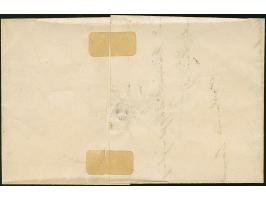 ½ Ngr. auf grau, Type II, unten berührt, sonst breit-bis überrandig mit Doppelentwertung durch Nr."1" und rotem Doppelkreisst