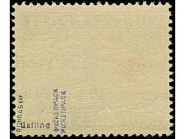 Kreta gezähnt mit kopfstehendem Aufdruck, ohne Falz oder Falzspur, im unteren Bereich leichte Haftspuren. Einwandfrei. Signie