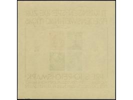 Weihnachts-Block auf weißem Kartonpapier ohne schwarzen Durchstich, postfrisch, einwandfrei. Signiert Alcuri und Dr. Wittmann