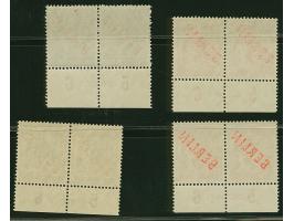 30, 50, 60 und 80 Pfg., je im Unterrand-Paar mit HAN, postfrisch

