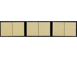 Unverausgabte 6-40 Gr., je mit Leerfeld links, postfrisch