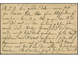 “CASTILIA” violetter L1 mit handschriftlichem Datum “11/1.99” auf Ganzsachenkarte 3 C. mit viel Text nach Altona mit Ankunfts