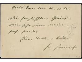 “NUBIA” violetter L1 mit handschriftlichem Datum “30.11.02” auf Handstempel-Aufdruck-Ganzsachenkarte 1 C. mit Zufrankatur Aus