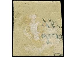 1851, “Gelber Merkur” 6 Kr., Type Ia, dreiseitig breit-bis überrrandig, links leicht an der Randlinie geschnitten bis berührt