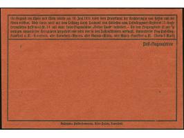 Rhein/Main: 1912, Gelber Hund 1 M., drei Einzelwerte und Germania 5 Pfg. je mit Flugstempel “Darmstadt 22.6.12” auf sogenannt