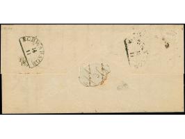 3 Kreuzer blau, allseits breitrandig, oben mit sichtbarer doppelter Trennungslinie, mit gMR "343" und nebengesetztem DKr. "NÜ