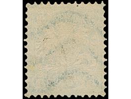 1876, 5 Pfennig bläulichgrün, farbfrisch und bis auf ein winzig verkürztes Zähnchen links oben einwandfrei (winziger natürlic