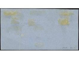 1852/58, Ziffernausgabe auf farbigem Papier, ¼ Silbergroschen schwarz auf dunkelbraunorange im waagerechten 8er-Block, farbfr