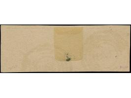 ⅓ Silbergroschen auf hellbraunocker, waagerechter 3er-Streifen, rechts breit- sonst allseits überrandig, mit Teilen von 9 Nac