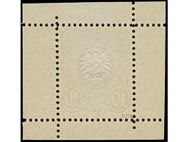 1875, 10 Pfge. als Essay im Adlermuster (nahe am endgültigen Muster) in Gelblichbraun auf weißem Papier ohne Gummierung mit K