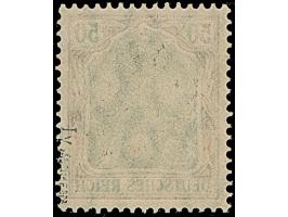 1905/13, Friedensdruck 50 Pfg. graulila/schwarz auf orangeweiß, farbfrisch, postfrisch, in tadelloser Erhaltung. In dieser Qu