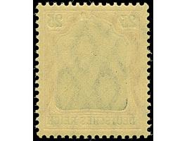 1915, Kriegsdruck 25 Pfg. rotorange/schwarz (metallisch glänzend) auf gelbweiß, postfrisch, farbfrisch und sehr gut gezähnt. 