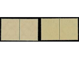 1927, I.A.A. 8 und 15 Pfg. je mit Aufdruck-Abart "Bindestrich zwischen 10 und 15 fehlt, jeweils im waagerechten Paar mit Norm