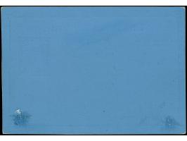 1879 5c. on 18c. lilac on black on blue U.P.U. formular postcard, very fine and fresh, a difficult card to find in nice condi