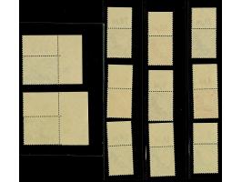 1934, Flugpost 5 Pfg.-3 M. mit liegendem Wasserzeichen komplett, bis 100 Pfg. je mit Oberrand, die beiden Höchstwerte jeweils