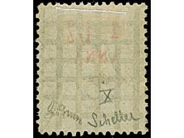 2½ a. + 25 c. on 1½ a. blue, Type X Setting B-D-K, fresh colours, used, very fine. A very scarce stamp with only 24 printed, 