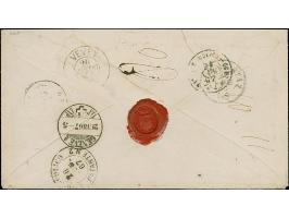 1867, Briefkuvert von Den Haag (roter Zweikreisstp. "s"Gravenhage 17 JUL 67"), postlagernd adressiert nach Bellaggio und umad