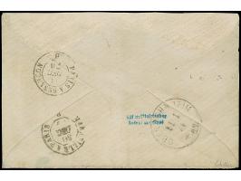 “AUF MILITÄRISCHEN BEFEHL GEOEFNET”, superb blue two-line military censor handstamp to reverse of an envelope from “DOUERA 24