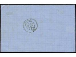 kleiner Schild 1 Gr. rotkarmin im waagerechten Paar, farbrisch, gut gezähnt und gut geprägt, sauber entwertet durch Hufeisens