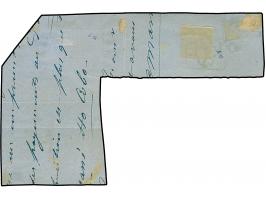 1858, Admiralty adhesive (-) in deep claret shade, imperforate with large margins on three sides and close but clear at upper