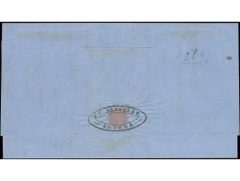 1858, Folded tissue-paper envelope bootlegged from Smyrna, Turkey to Boston, carried by Capt. Watson ‘Ship Henry Hill’ with 1