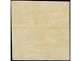 18 Kr. blau, schöne frische Farbe und gute Prägung, allseits breit-bis überrandig, oben mit Teil der Nachbarmarke und rechts 