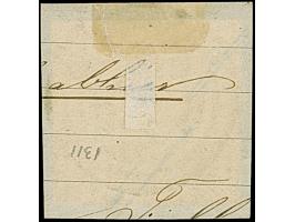 9 Kr. auf gelb, Type II, allseits überrandig, mit Teilen aller 8 Nachbarmarken (sogenannter 'Kleiner 9er-Block'), mit zentris