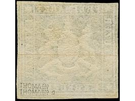 1 Kr. tiefdunkelbraun, schöne frische Farbe und gut geprägt, für diese Ausgabe gut geschnitten, oben berührt, sonst voll- bis