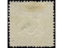 9 Kr. lilarot, sehr farbfrisch und mit überdurchschnittlich guter Zähnung, gut zentriert und mit schöner Wappenprägung, ungeb