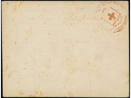 FRANCO-PRUSSIAN WAR: “COMITÉ AUXILIAIRE DE STRASBOURG” Private formula card addressed to Mundolsheim with large red ornamente