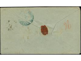 "CHRISTIANSFELD … 1853", Einkreisstempel mit Bogen, etwas schwach abgeschlagen, vorder- und rückseitig auf Briefkuvert mit or