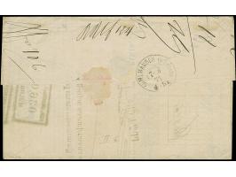 20 C. grauultramarine, Spitzen nach oben, in Doppelfrankatur mit Cérès 20 C. blau, die Marken entwertet durch Pariser Sternst