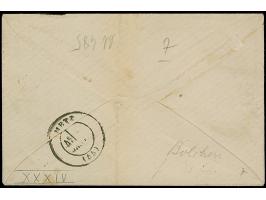 “BOLCHEN” Provisorische Stempel, sauber auf- und nebengesetztem auf 5 C. (senkrechter Paar) auf portogerechter Briefkuvert na