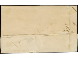 "147" UIHLINGEN sauber auf 3 Kr. auf gelb, mit klar nebengesetztem Ra2 auf komplettem Faltbrief 1853 aus Neuhaus bei Tiengen,