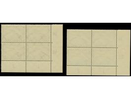 1928, Zeppelin 2 und 4 M. jeweils im Viererblock aus der linken unteren Bogenecke, postfrisch, in tadelloser Erhaltung, unsig