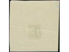 1941, Blaues Band 25 Pfg. Probedruck ungezähnt in dunkelviolett-ultramarin als Einzelabzug auf weißem Papier im Blockformat (