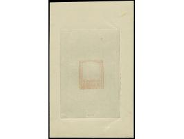 1941, Wiener Messe 12 Pfg. als ungezähnter Probedruck in Schwärzlichrot als Einzelabzug im Blockformat (134 x 84 mm) mit Blei