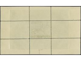 1942, Blaues Band 25 Pfg. als gezähnter Probedruck in Schwarzgrünblau mit durchgehender Linienzähnung als Einzelabzug im Bloc