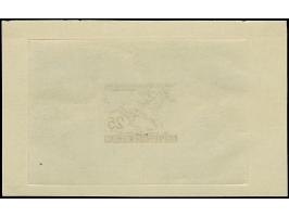 1942, Deutsches Derby 25 Pfg. als ungezähnter Probedruck in Schwarzblau als Einzelabzug im Blockformat (117 x 71 mm) mit hand