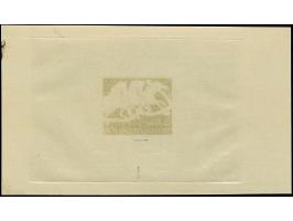 1942, Braunes Band 42 Pfg. als ungezähnter Probedruck in Schwarzsepia als Einzelabzug im Blockformat (120 x 72 mm) mit Bleist