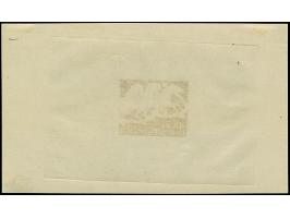1942, Braunes Band 42 Pfg. als ungezähnter Probedruck in Dunkelgelblichbraun als Einzelabzug im Blockformat (120 x 71 mm) mit