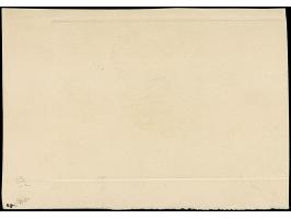 1942, Europäischer Postkongress (12 Pfg.) als ungezähnter Phasendruck des Mittelstücks in Schwarz als Einzelabzug im Blockfor