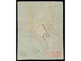 1850, Rayon I, 5 Rp. Mit Kreuzeinfassung, farbfrisch und voll- bis breitrandig, leicht entwertet durch Rosette. Einwandfrei. 