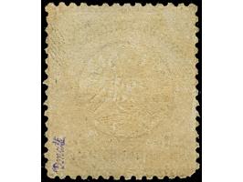 2½ Gr. braun in heller Nuance, farbfrisch und erkennbar geprägt, ungebraucht mit Neugummi und zwei verkürzten Zähnen. Trotz d