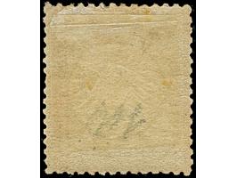 9 Kr. mittelrotbraun, farbfrisch, gut geprägt und normal gezähnt. Die ungebrauchte Marke mit Falz ist in einwandfreier Erhalt