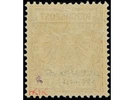 50 Pfg. bräunlichkarmin (braunkarmin quarzend), farbfrisch und sehr gut gezähnt, ungebraucht mit voller Gummierung und in tad