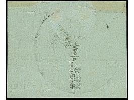 1900, Krone/Adler 3 Pfg. hellockerbraun mit Stempel “TSCHIFU DP 9.1.01” auf Briefstück in tadelloser Erhaltung. Die farbfrisc