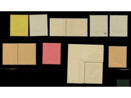 Amtlich nicht ausgegeben: 1901, Germania Reichspost 3-80 Pfg. komplett mit Aufdruck mit kommaförmigem &nbsp;i-Punkt, farbfris