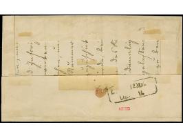 1 Kr. schwarz, waagerechtes Paar, rechts mit großem Teil des Bogenrandes, zusammen mit 3 Kr. preußischblau, mit Nr. "97" und 